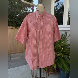 Tailorbyrd Collection 1930 Men's Short Sleeve Shirt Size XXL Red Gingham